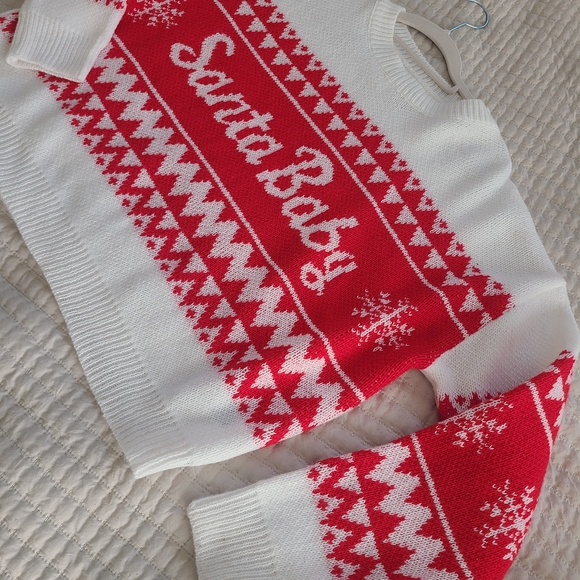SHEIN Red and White Festive Sweater - Picture 2 of 4